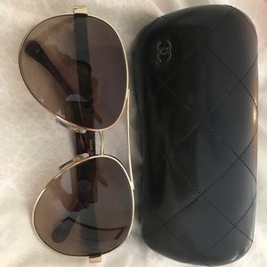 Chanel 100% authentic women’s aviator sunglasses